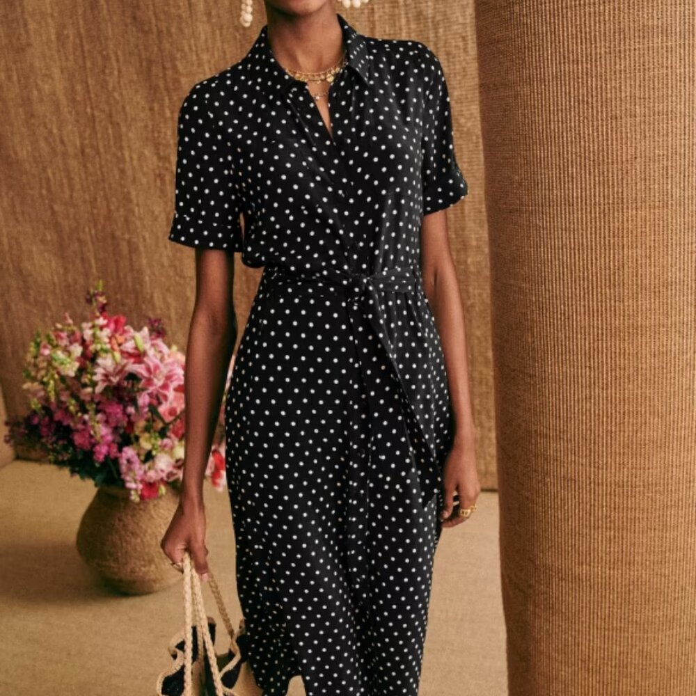 Sezane Adele Polka Dot Dress